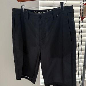 Hurley Men's Dark Gray stripes Swim Shorts